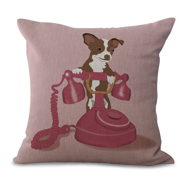 Vintage Dog Pillow Cases