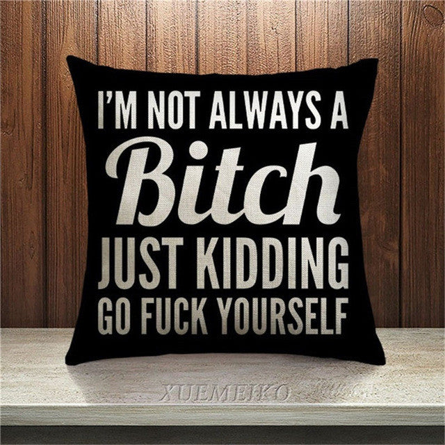 Funy Phrases Pillow Covers